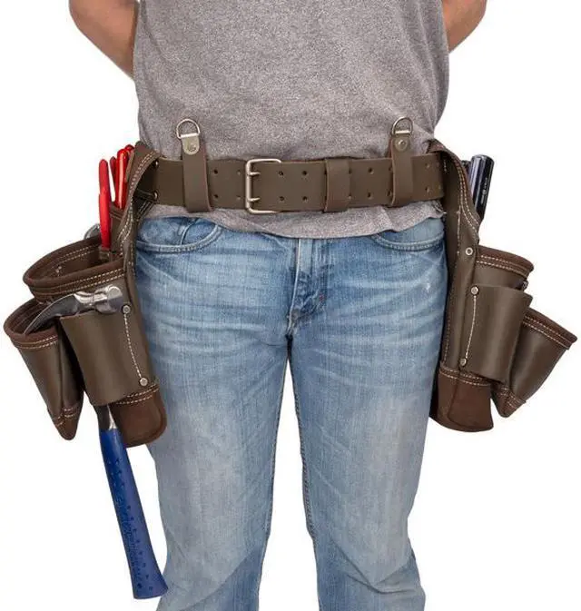 Alt view image 11 of 12 - Estwing 94746 14 Pocket Leather Framer's Set