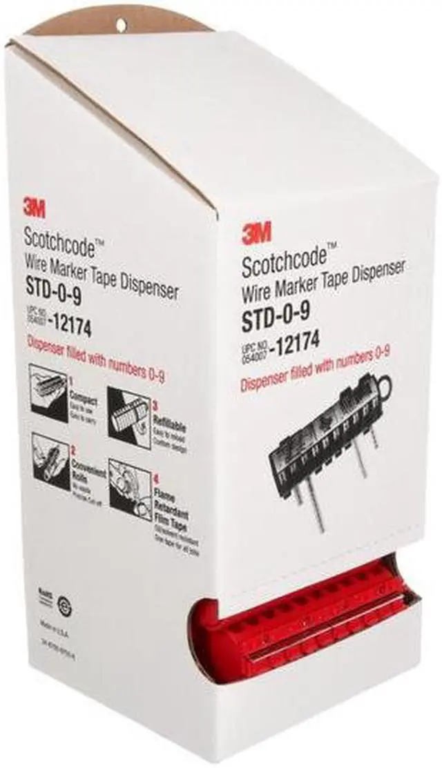 Alt view image 5 of 6 - 3M STD-0-9 ScotchCode™ Wire Marker Tape Dispenser