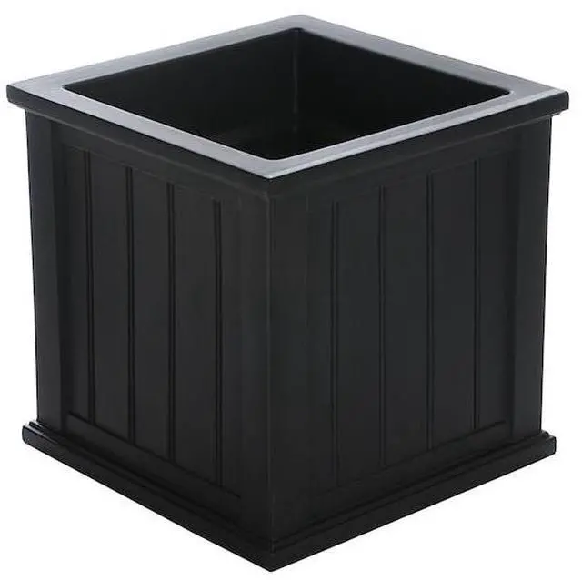 Alt view image 2 of 4 - MAYNE 4838-B Cape Cod Patio Planter 20x20 - Black