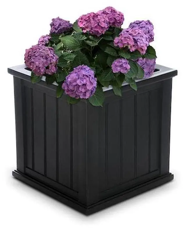 Alt view image 3 of 4 - MAYNE 4838-B Cape Cod Patio Planter 20x20 - Black