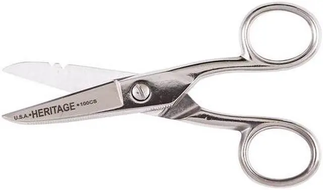 Alt view image 4 of 4 - HERITAGE 100CS Serrated Electrician Scissors with Stripping