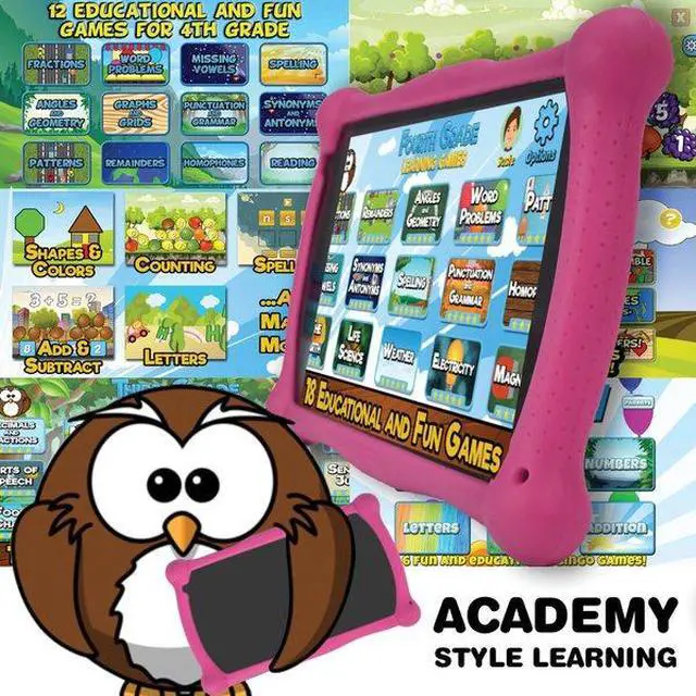 Alt view image 5 of 7 - Contixo Kids Tablet V10, 7-inch HD, Ages 3-7, Toddler Tablet with Camera, Parental Control, 32GB, Wi-Fi, Learning Tablet for Children with Teacher's Approved Apps, Kid-Proof Case & Stylus,  Pink