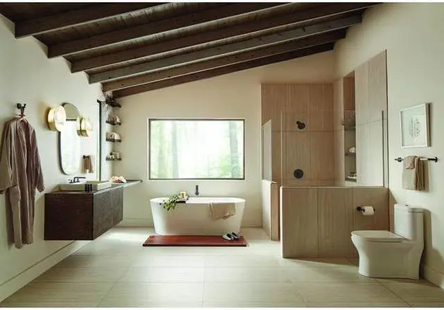 Alt view image 2 of 4 - SPEAKMAN SH-2702-MB Vector 24in. Back-to-Back Towel Bar for Glass Shower Door MB