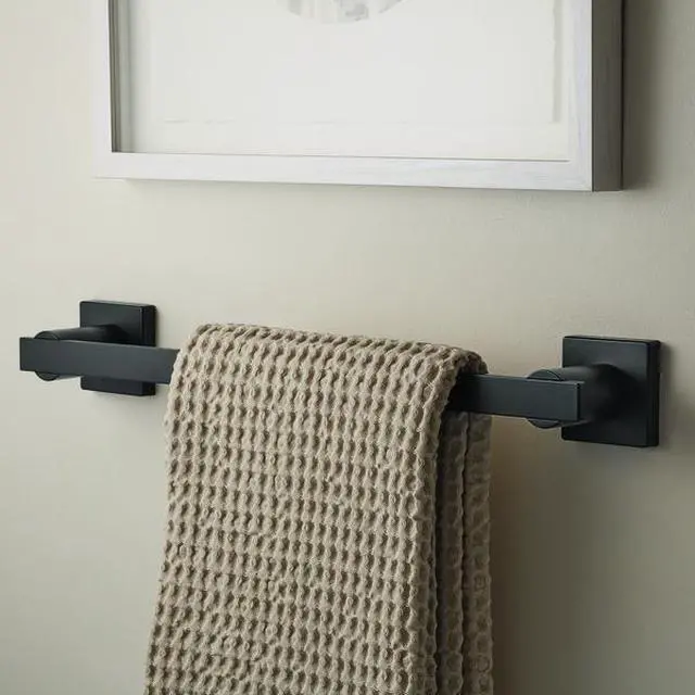 Alt view image 2 of 2 - SPEAKMAN SA-2507-MB SA-2507-MB Lura 24in. Towel Bar in Matte Black
