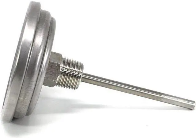 Alt view image 2 of 3 - CONCORD PF300-C-4 3" 304 Stainless Steel Thermometer Glass Dial Brew Kettle Pot