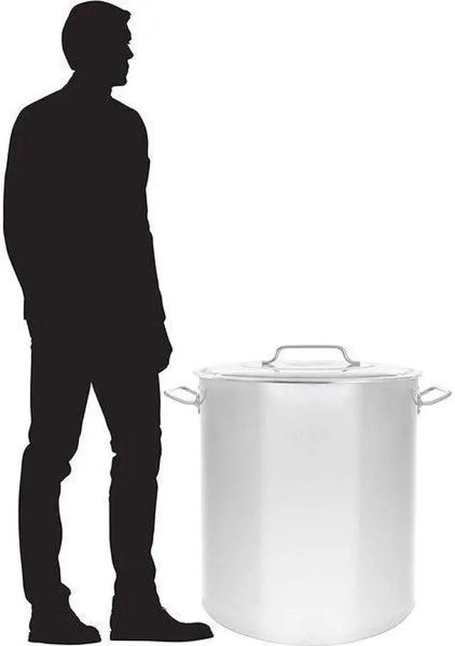Alt view image 2 of 3 - CONCORD S5564S Stainless Steel Stock Pot Cookware, 160 Quart