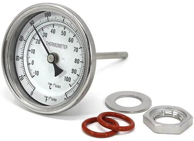 Alt view image 5 of 6 - CONCORD PF300-MT 3" Stainless Steel Thermometer with Mounting Assembly