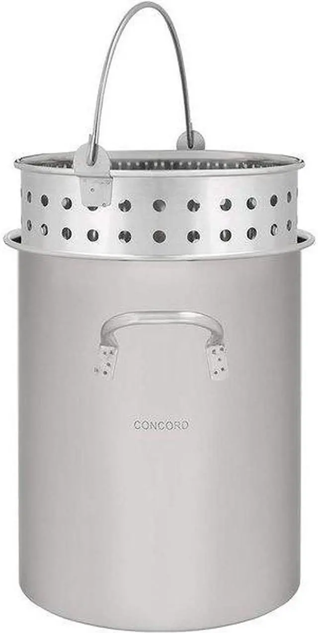 Alt view image 2 of 4 - CONCORD S36-B Stainless Steel Stock Pot w/ Basket Heavy Kettle 36 Quart