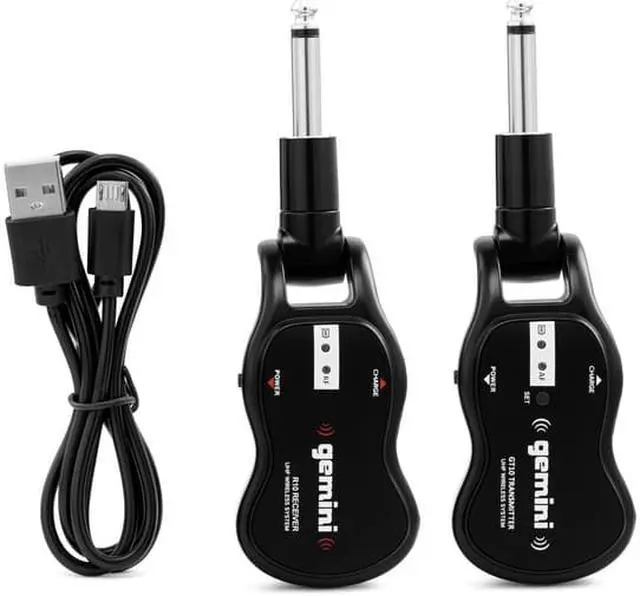 Alt view image 9 of 20 - Gemini GMUG100 UHF Wireless Guitar System