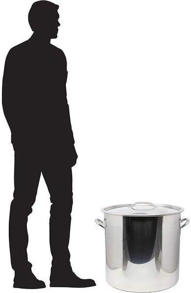 Alt view image 2 of 6 - CONCORD S4040 Commercial Grade Stainless Steel Stock Pot w/ Steamer Basket, 53