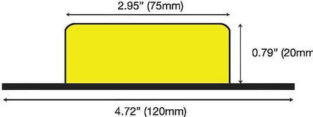 Alt view image 3 of 3 - KNUFFI BY IRONGUARD SAFETY 60-6780 Surface Guard,Flat,Black/Yellow
