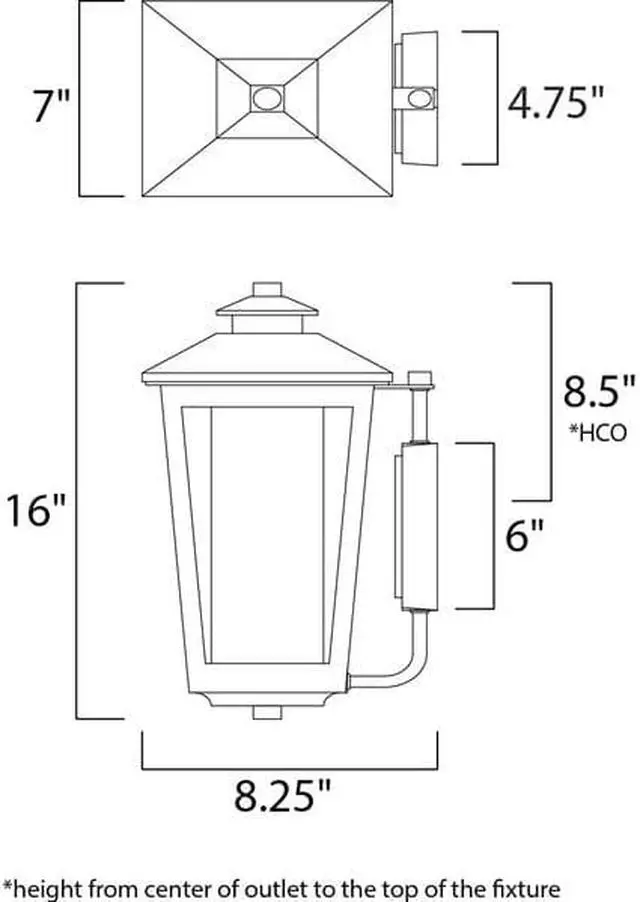 Alt view image 4 of 5 - Maxim 2142CLFTAT Aberdeen 1-Light Outdoor Wall, Artesian Bronze