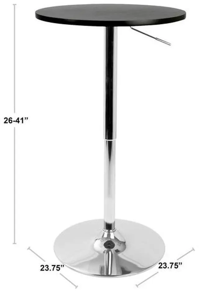 Alt view image 6 of 13 - LumiSource Adjustable Bar Table w/ White Top BT-ADJ23TW W