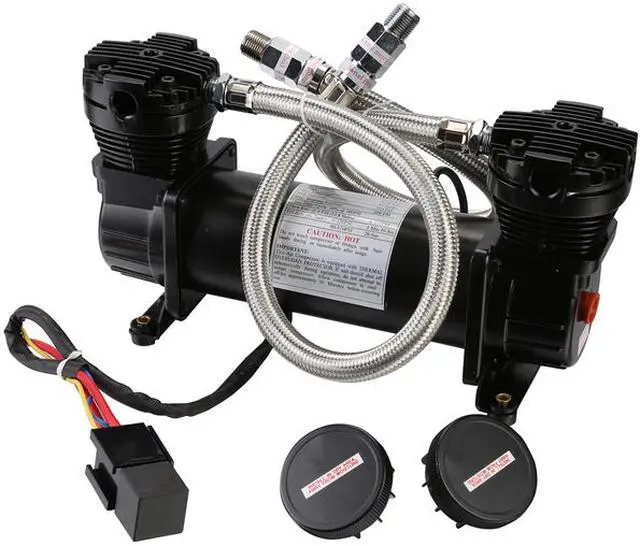 Alt view image 3 of 3 - Compressor 200Psi Double Cylinder For On-Board Use 4.2Cfm Black Bulldog Winch