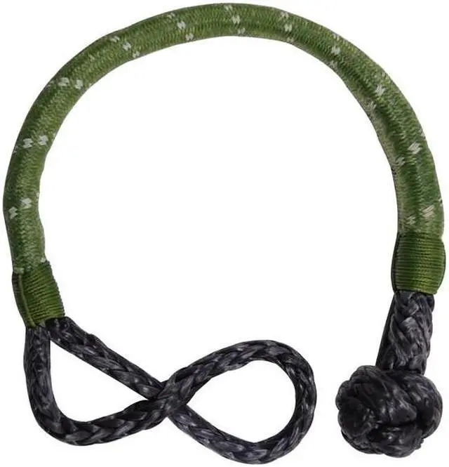 Alt view image 3 of 4 - AR Rope Shackle 10mm 30K BS 8 Inch Diameter Loop Reflective Bulldog Winch