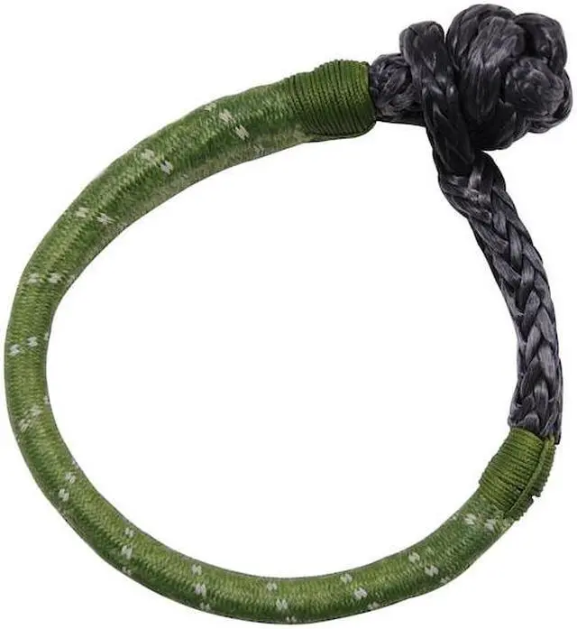 Alt view image 4 of 4 - AR Rope Shackle 10mm 30K BS 8 Inch Diameter Loop Reflective Bulldog Winch