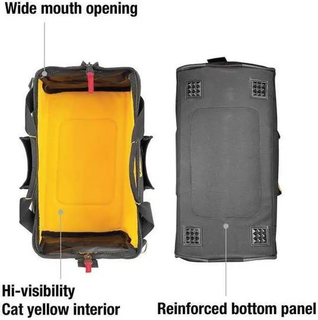 Alt view image 8 of 11 - Cat 16 Inch Tech Wide-Mouth Tool Bag - 980206N