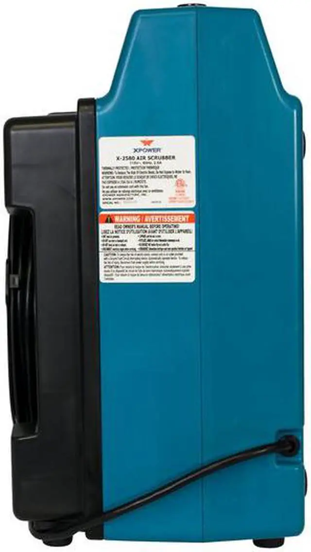 Alt view image 11 of 13 - XPOWER X-2580 Professional 4 Stage HEPA Mini Air Scrubber w/ Carbon Filter, Blue
