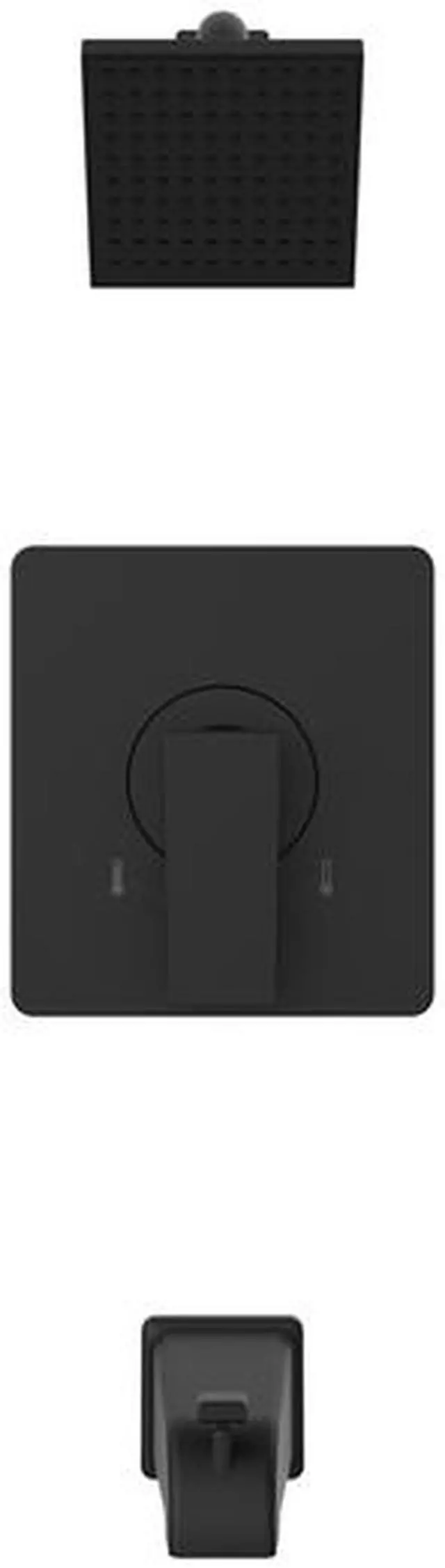 Alt view image 3 of 7 - KEENEY QUA90CMB Bath Tub and Shower Faucet, Matte Black, Wall