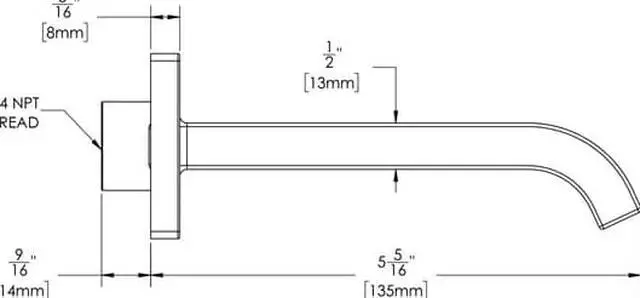 Alt view image 2 of 2 - SPEAKMAN S-1574 Tub Spout, Polished Chrome, Wall