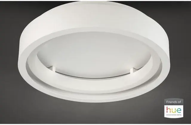 Alt view image 3 of 3 - ET2 E35001-MW iCorona 1-Light 23.5" Wide Matte White Flush Mount Light