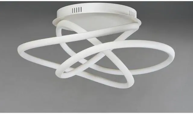 Alt view image 3 of 4 - ET2 E30640-MW 24.5 in. Twisted LED Flush Mount Ceiling Light, Matte White