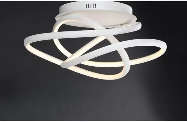 Alt view image 4 of 4 - ET2 E30640-MW 24.5 in. Twisted LED Flush Mount Ceiling Light, Matte White