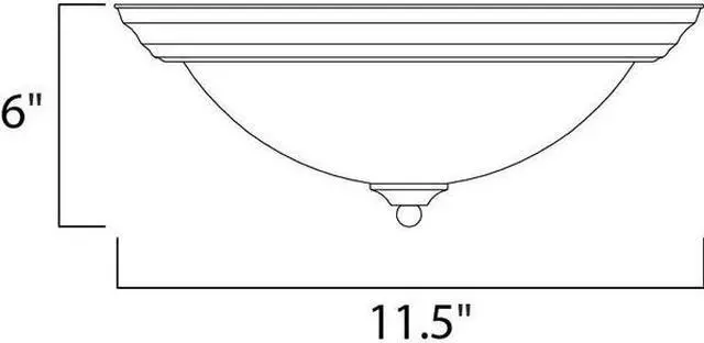Alt view image 3 of 3 - Maxim 5849FTSN 6 x 11.5 in. Essentials 2-Light Flush Mount, Satin Nickel