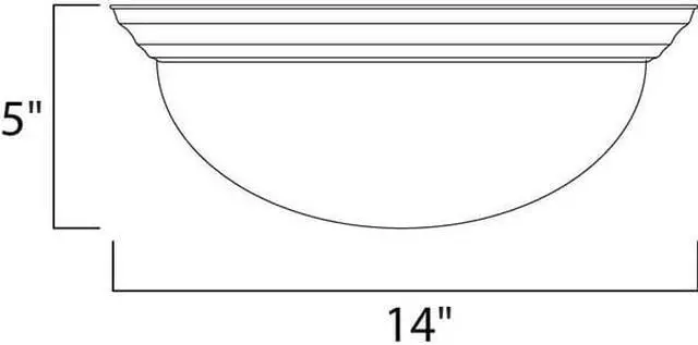 Alt view image 3 of 3 - Maxim 5851FTOI 5 x 14 in. Essentials 2-Light Flush Mount, Oil Rubbed Bronze