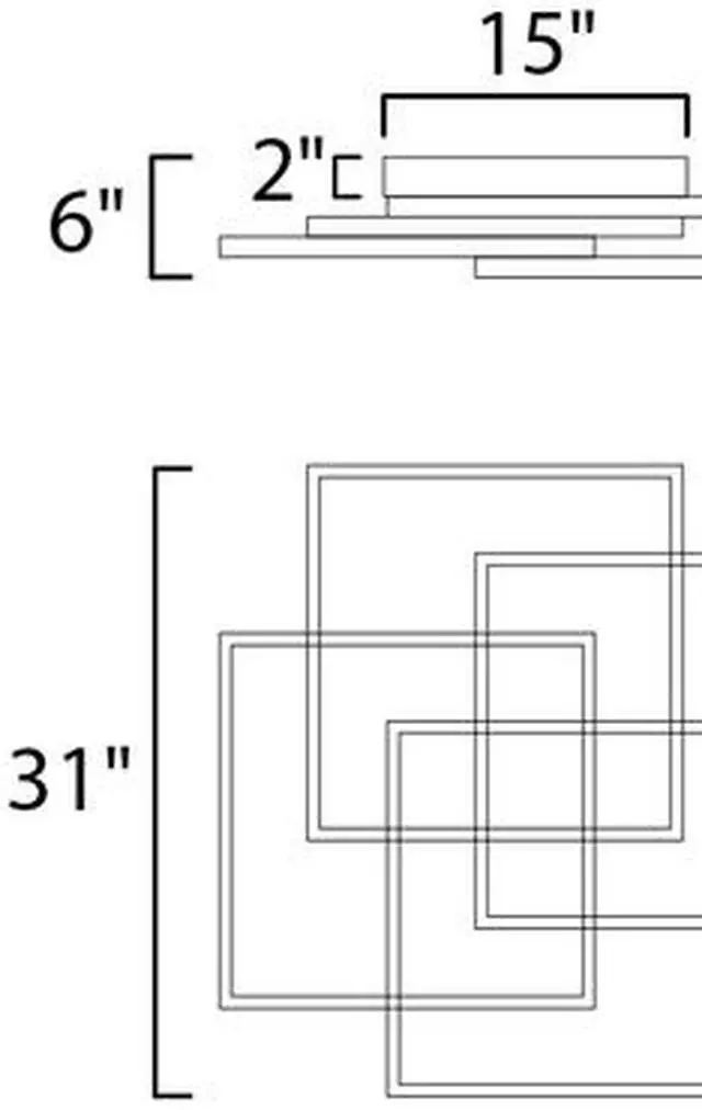 Alt view image 2 of 2 - ET2 E21518-BK Traverse LED 4-Light 31" Wide Black Flush Mount Light