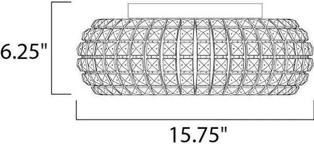 Alt view image 2 of 2 - ET2 E21801-20PC Bijou 6-Light 15.75" Wide Polished Chrome Flush Mount Light