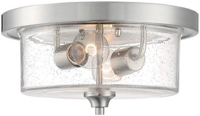 Alt view image 3 of 4 - NUVO 60/7190 Fixture, Flush, 2-Light, Incandescent, 60W, 120V, A19, Medium