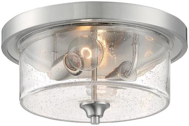 Alt view image 4 of 4 - NUVO 60/7190 Fixture, Flush, 2-Light, Incandescent, 60W, 120V, A19, Medium