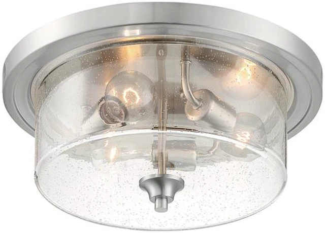 Alt view image 2 of 4 - NUVO 60/7191 Fixture, Flush, 3-Light, Incandescent, 60W, 120V, A19, Medium