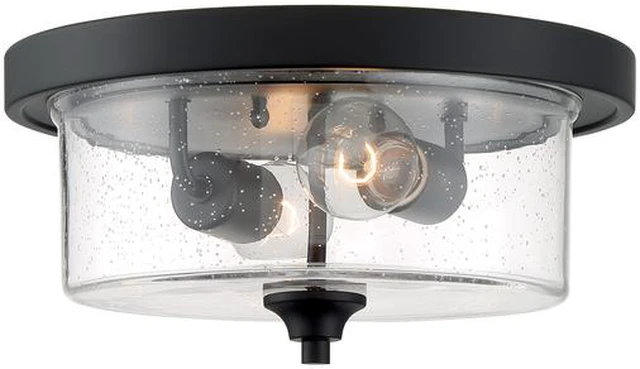Alt view image 3 of 4 - NUVO 60/7290 Fixture, Flush, 2-Light, Incandescent, 60W, 120V, A19, Medium