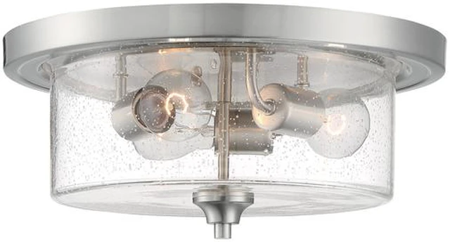 Alt view image 3 of 4 - NUVO 60/7191 Fixture, Flush, 3-Light, Incandescent, 60W, 120V, A19, Medium