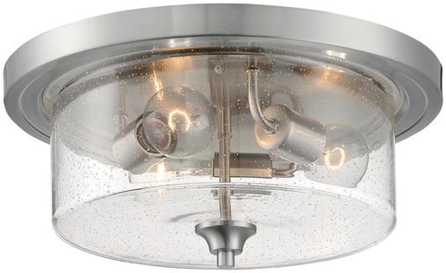 Alt view image 4 of 4 - NUVO 60/7191 Fixture, Flush, 3-Light, Incandescent, 60W, 120V, A19, Medium