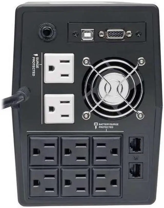 Alt view image 7 of 19 - Tripp Lite SMART1500TSU Series 1440VA 1200W Line-Interactive UPS - 8 NEMA 5-15R Outlets, AVR, 120V, 50/60 Hz, USB, LCD, Tower - Tower - AVR - 8 Hour Recharge - 2 Minute Stand-by - 120 V AC Input