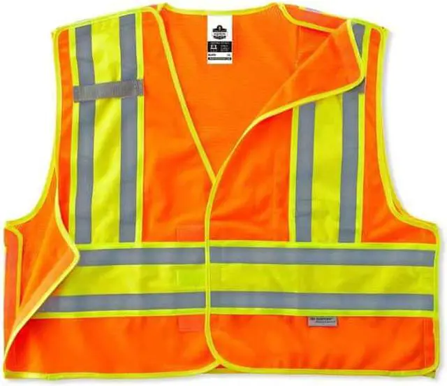 Alt view image 3 of 3 - ERGODYNE 8245PSV Orange Type P Class 2 Public Safety Vest