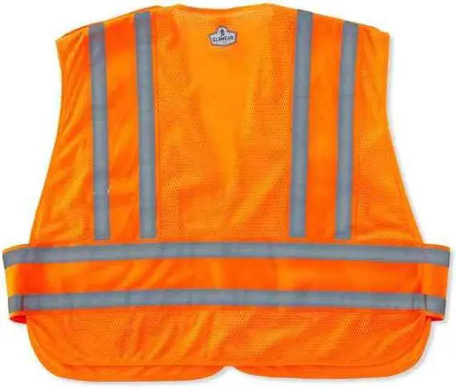 Alt view image 4 of 5 - Ergodyne GloWear 8244 Expandable Public Safety Vest Orange 3XL+ 21363