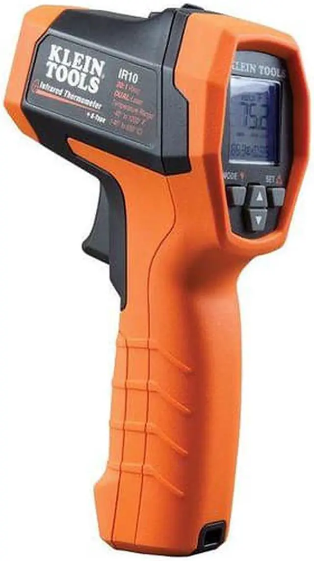 Alt view image 8 of 13 - Klein Tools IR10 20:1 Cordless Dual-Laser Infrared Thermometer Kit