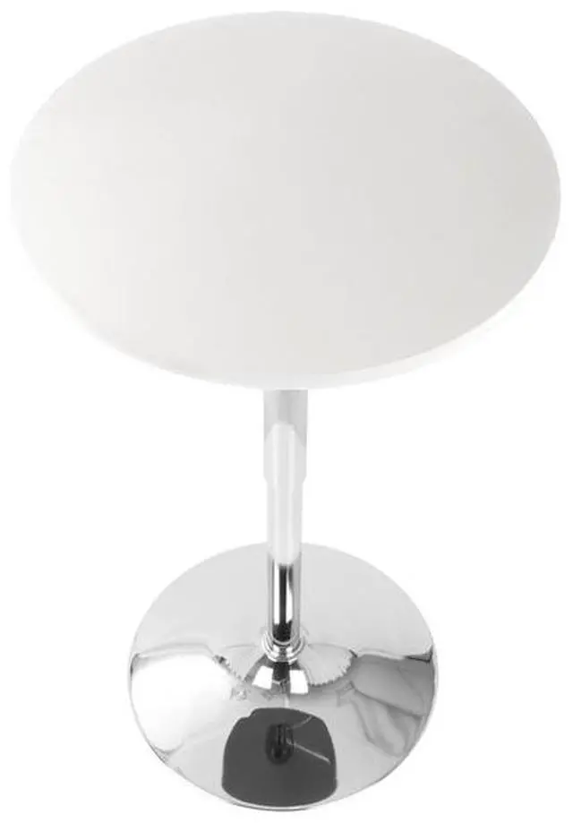 Alt view image 7 of 13 - LumiSource Adjustable Bar Table w/ White Top BT-ADJ23TW W