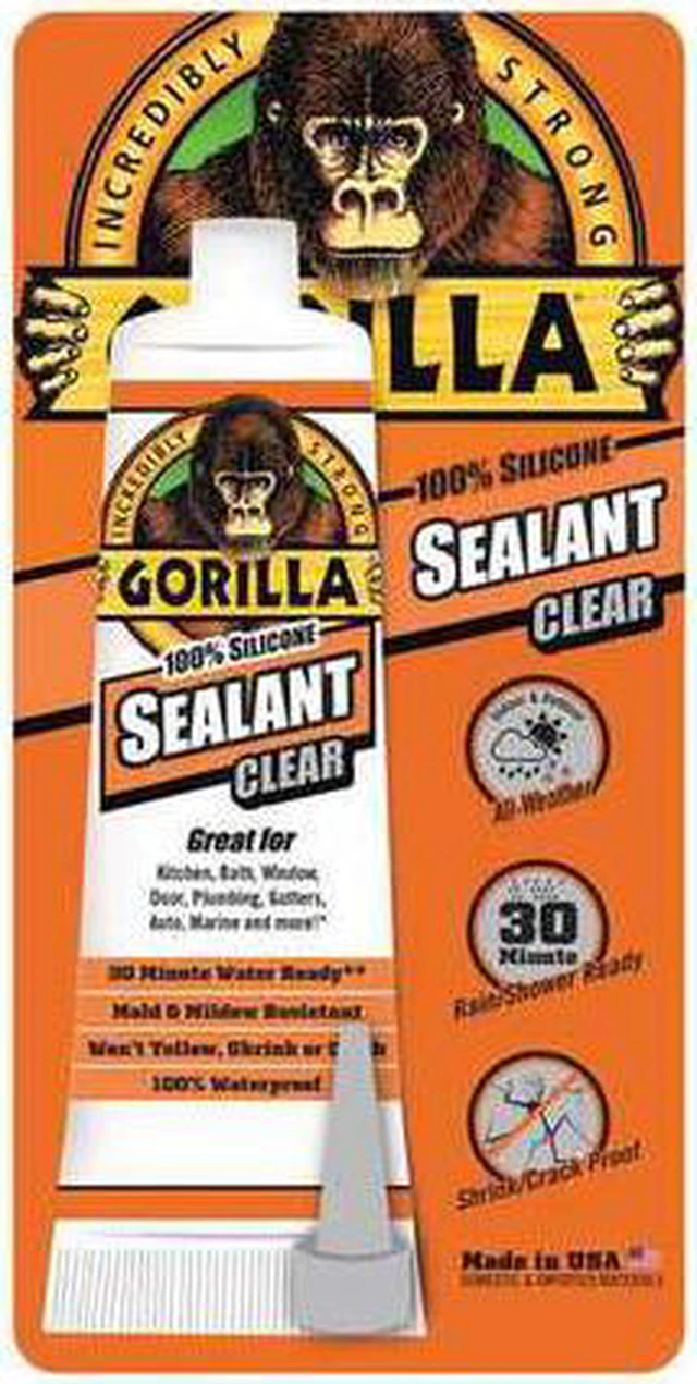 Alt view image 2 of 13 - GORILLA GLUE CO 2.8 Clear Silicone Sealant 8090002