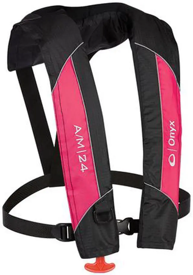 Alt view image 4 of 6 - Onyx A/M-24 Automatic/Manual Inflatable PFD Life Jacket - Pink