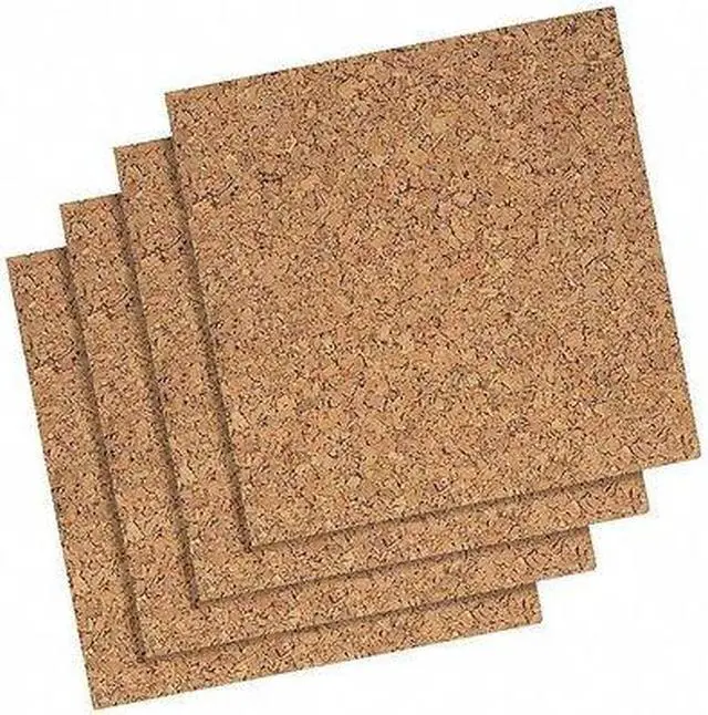 Alt view image 12 of 13 - Quartet Cork Panels Self-stick 12"x12" 4/PK Natural 102Q
