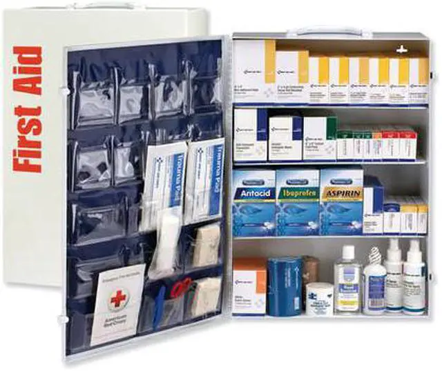 Alt view image 9 of 15 - First Aid Only - 90576 - First Aid Kit, Cabinet, Metal Case Material, General Purpose, 150 People Served Per Kit