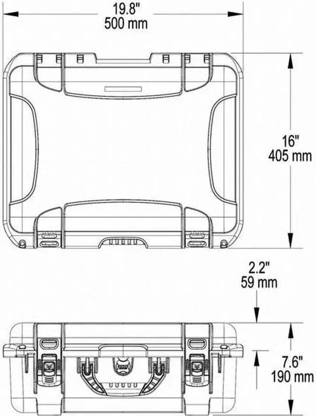 Alt view image 16 of 20 - NANUK CASES 930-1001 Black Protective Case, 19.8"L x 16"W x 7.6"D