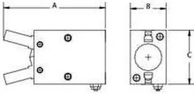 Alt view image 2 of 2 - SMC MHC2-10D Compact Air Gripper,Angular