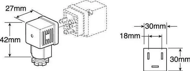 Alt view image 3 of 3 - Connector, DIN 436050A, Plug Lead