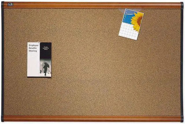 Alt view image 8 of 13 - Prestige Bulletin Board, Brown Graphite-Blend Surface, 48 X 36, Cherry Frame